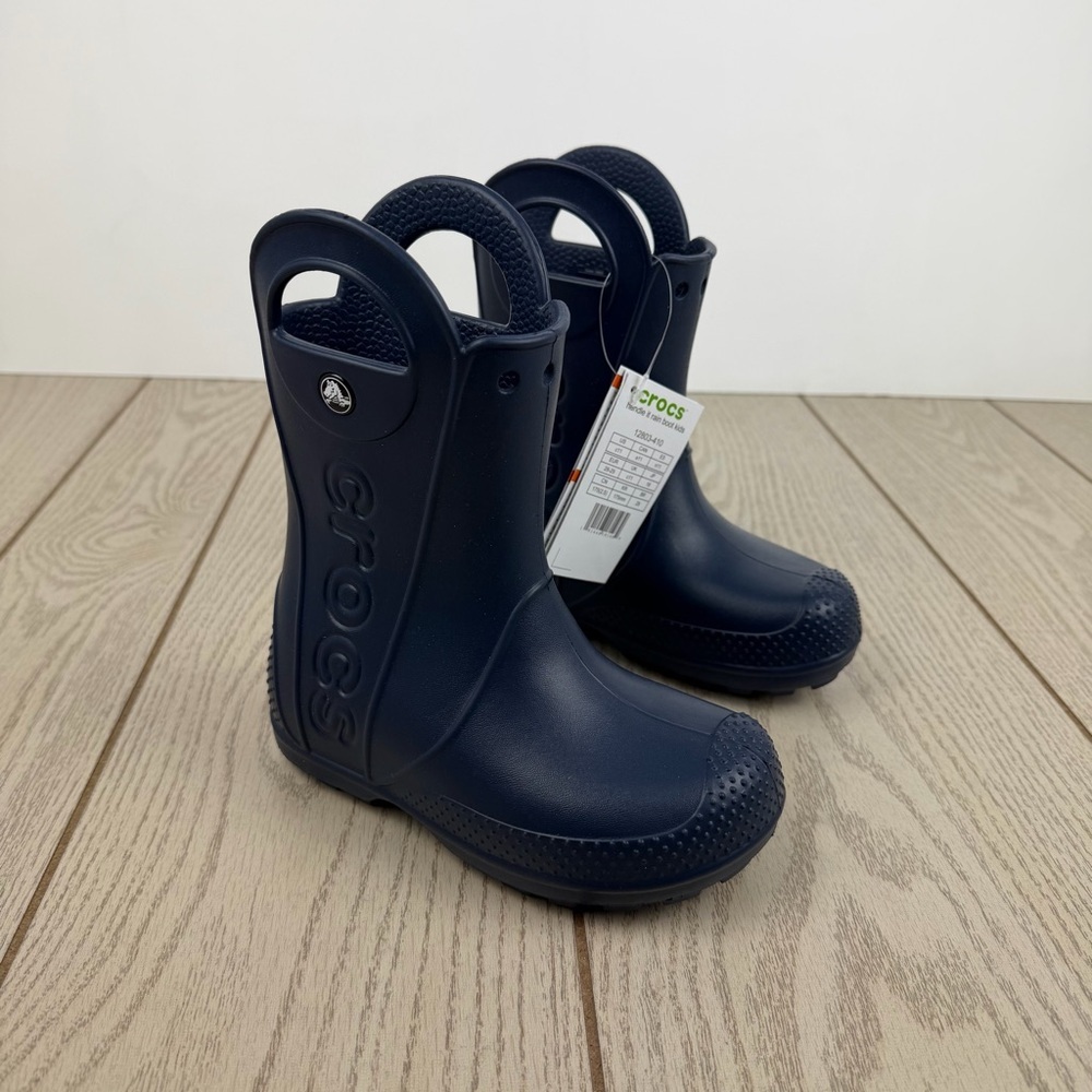 Crocs Kids’ Handle It Rain Boots c11 Navy Blue $45 Children's Shoes